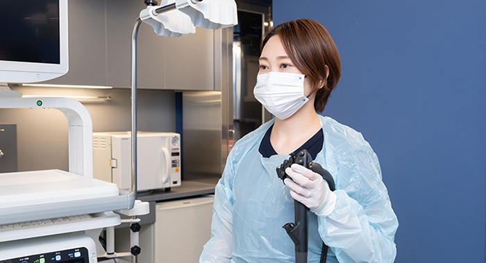 経験豊富な女性の内視鏡専門医による検査